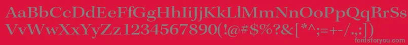 KeplerstdMediumextsubh Font – Gray Fonts on Red Background