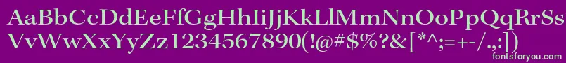 KeplerstdMediumextsubh Font – Green Fonts on Purple Background