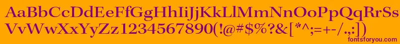 KeplerstdMediumextsubh Font – Purple Fonts on Orange Background