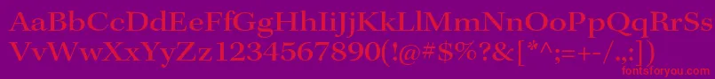 KeplerstdMediumextsubh Font – Red Fonts on Purple Background