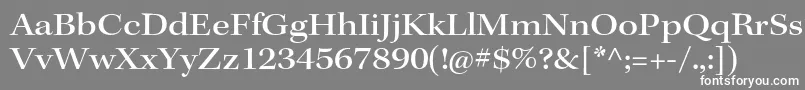 フォントKeplerstdMediumextsubh – 灰色の背景に白い文字