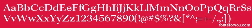 KeplerstdMediumextsubh Font – White Fonts on Red Background