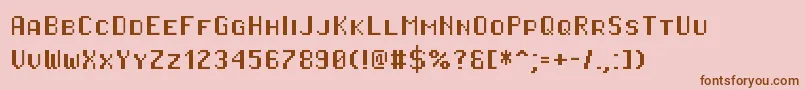 Police Pixeloperatorhbsc – polices brunes sur fond rose