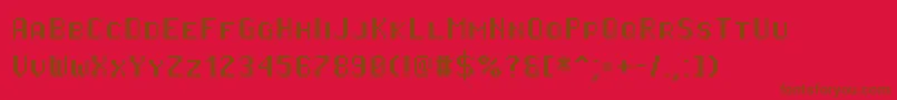 Pixeloperatorhbsc Font – Brown Fonts on Red Background