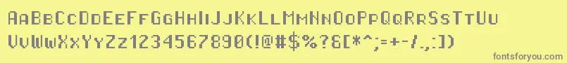 Шрифт Pixeloperatorhbsc – серые шрифты на жёлтом фоне