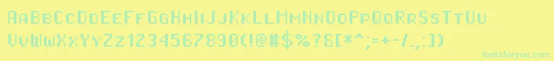 Pixeloperatorhbsc Font – Green Fonts on Yellow Background