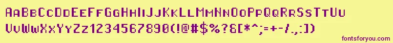 Pixeloperatorhbsc Font – Purple Fonts on Yellow Background