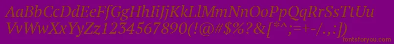Ptf56f Font – Brown Fonts on Purple Background