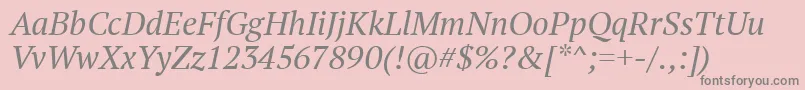 Ptf56f Font – Gray Fonts on Pink Background