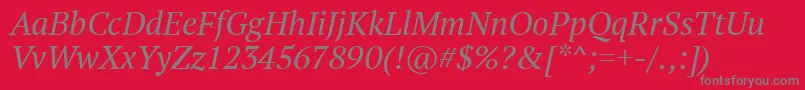 fuente Ptf56f – Fuentes Grises Sobre Fondo Rojo