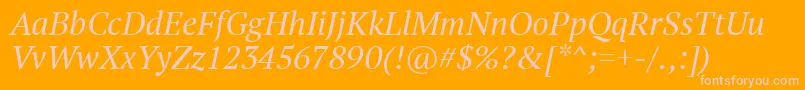 Ptf56f Font – Pink Fonts on Orange Background
