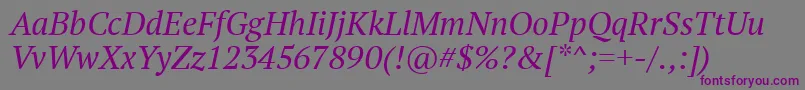 Ptf56f Font – Purple Fonts on Gray Background