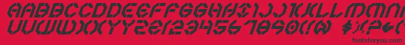 フォントY3kbi – 赤い背景に黒い文字