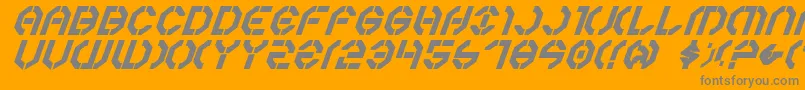 Czcionka Y3kbi – szare czcionki na pomarańczowym tle