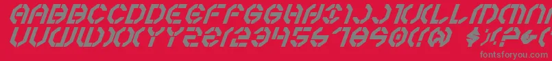 Y3kbi Font – Gray Fonts on Red Background