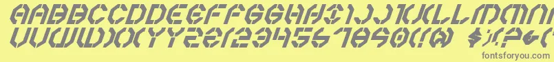 Y3kbi Font – Gray Fonts on Yellow Background