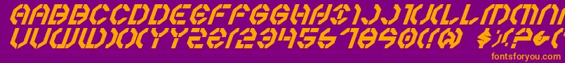Y3kbi Font – Orange Fonts on Purple Background