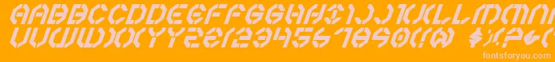 Y3kbi Font – Pink Fonts on Orange Background