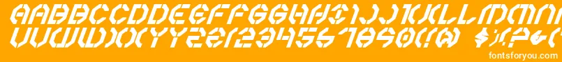 More about Y3kbi Font Y3kbi Font – White Fonts on Orange Background