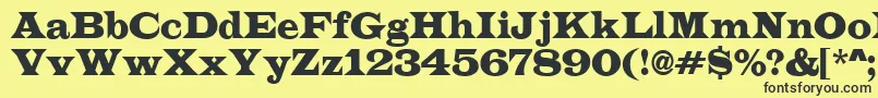 More about LatinoRegular Font LatinoRegular Font – Black Fonts on Yellow Background