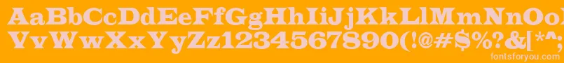 LatinoRegular Font – Pink Fonts on Orange Background