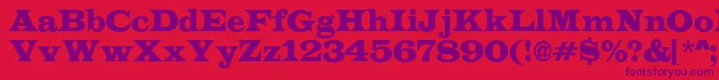 LatinoRegular Font – Purple Fonts on Red Background