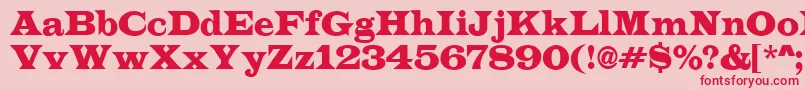 LatinoRegular Font – Red Fonts on Pink Background