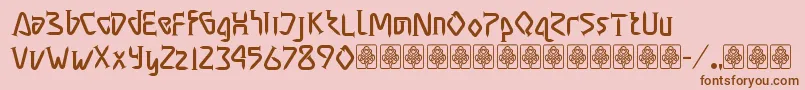 Masra Font – Brown Fonts on Pink Background