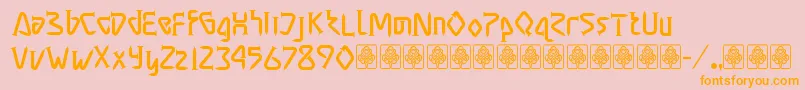 Masra Font – Orange Fonts on Pink Background
