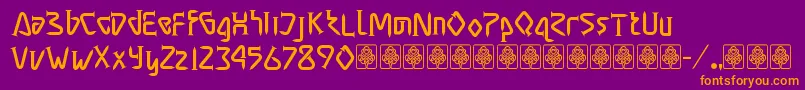 Masra Font – Orange Fonts on Purple Background