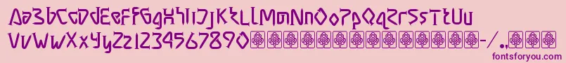 Masra Font – Purple Fonts on Pink Background
