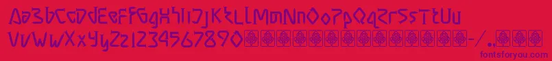 fuente Masra – Fuentes Moradas Sobre Fondo Rojo
