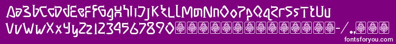 fuente Masra – Fuentes Blancas Sobre Fondo Morado