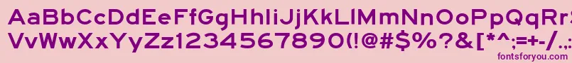 Roadgeek2005SeriesF Font – Purple Fonts on Pink Background