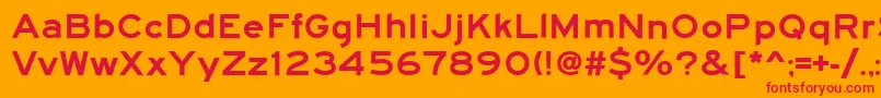 Roadgeek2005SeriesF Font – Red Fonts on Orange Background