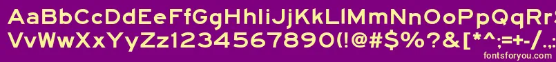 Roadgeek2005SeriesF Font – Yellow Fonts on Purple Background