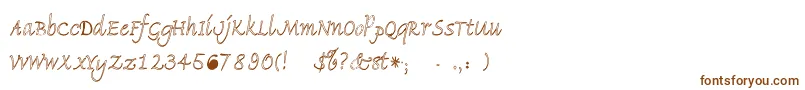 Шрифт Florencehc – коричневые шрифты на белом фоне