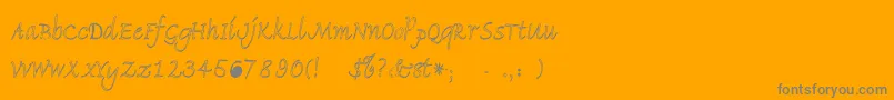 Florencehc-Schriftart – Graue Schriften auf orangefarbenem Hintergrund