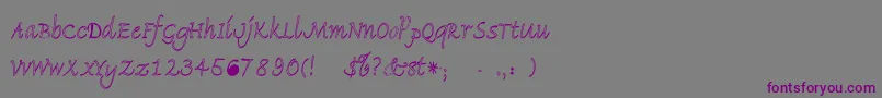 Шрифт Florencehc – фиолетовые шрифты на сером фоне
