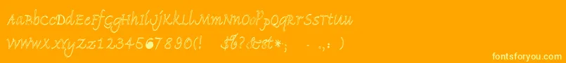 Florencehc Font – Yellow Fonts on Orange Background