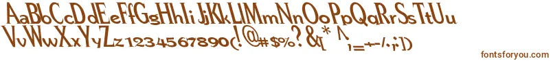 Шрифт Peregrine – коричневые шрифты на белом фоне