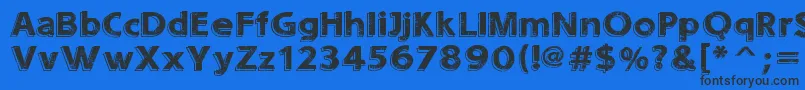 SoundsEroded Font – Black Fonts on Blue Background