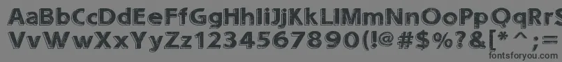 Fonte SoundsEroded – fontes pretas em um fundo cinza