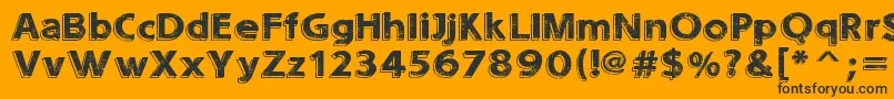 SoundsEroded Font – Black Fonts on Orange Background