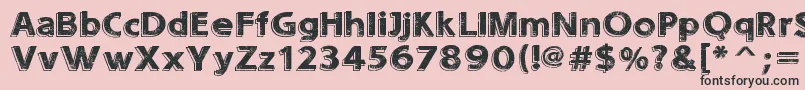 SoundsEroded-Schriftart – Schwarze Schriften auf rosa Hintergrund
