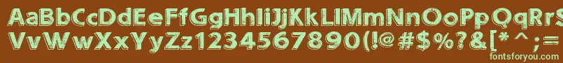 SoundsEroded Font – Green Fonts on Brown Background