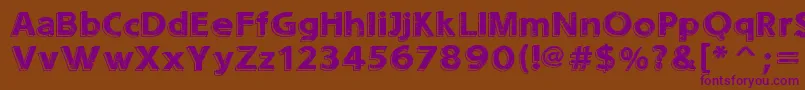 SoundsEroded Font – Purple Fonts on Brown Background