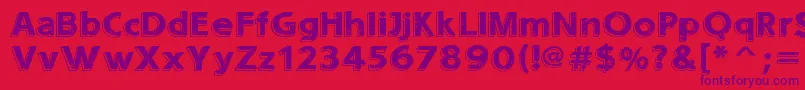 SoundsEroded Font – Purple Fonts on Red Background