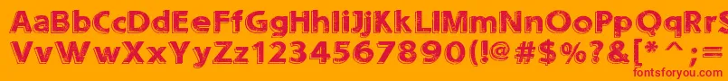 SoundsEroded Font – Red Fonts on Orange Background