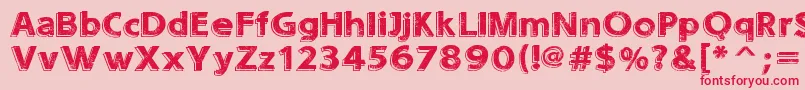 SoundsEroded Font – Red Fonts on Pink Background